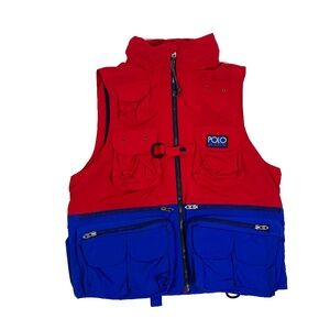 Polo Ralph Lauren Hi Tech Color-Blocked Utility Cargo Pocket Hood Vest